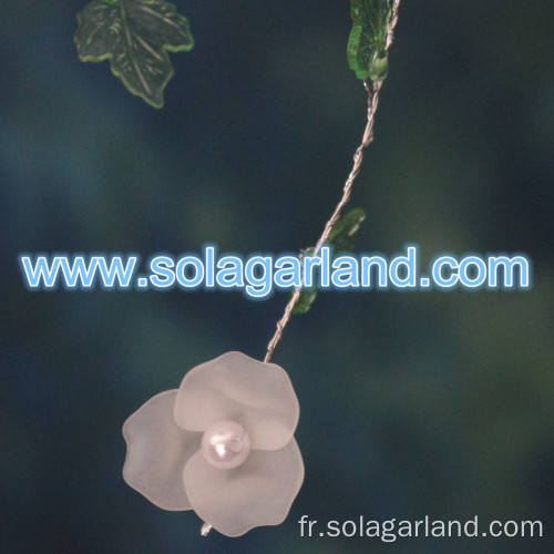 Branches d&#39;arbres de corde de guirlande de perles de fleurs en acrylique